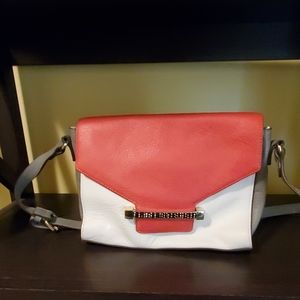 Vince Camuto medium crossbody orange, gray & white
